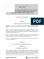 Ley 223 - 99 - GCBA -SIST DE CONVIVENCIA ESCOLAR - PREVEE ART 18  f  es función del Consejo de Convivencia PROMOVER CREACION DE TUTORIAS...