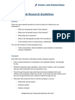 Job Research Guidelines