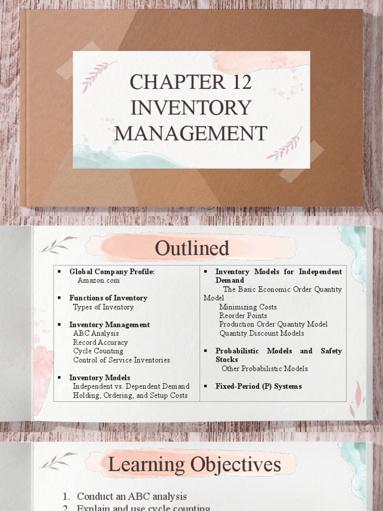 Chapter 12Inventory Management PDF Inventory Business Economics