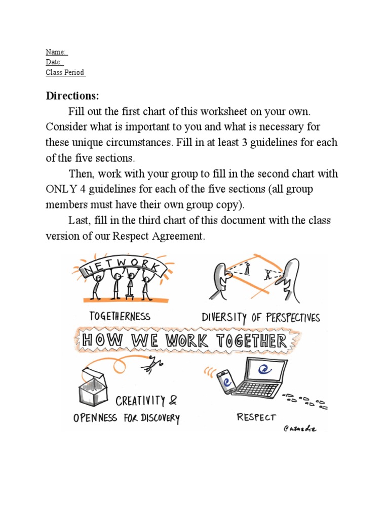 Respect Agreement Worksheet 1 PDF