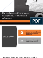 The Challenges of Knowledge Management, Solutions and Technology