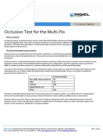 Occlusion Test For The Multi-Flo: Application Note 034