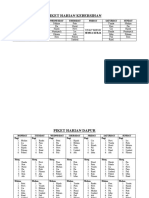 Piket Harian Kebersihan: Monday Tuesday Wednesday Thursday Friday Saturday Sunday