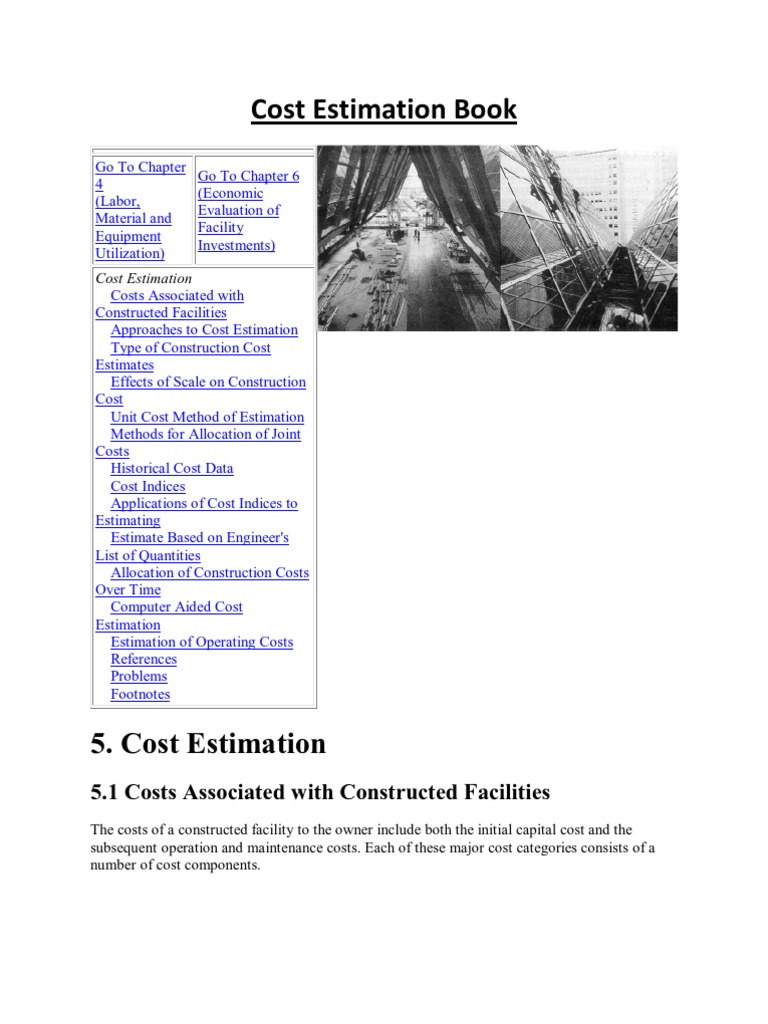 Construction Cost Estimation Guide | PDF | Production Function | Index ...