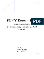 Suny Korea - Sbu: Undergraduate Scholarship/Financial Aid Guide