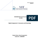 Digital Assignment 1: Economics and Psychology: HUM1046 Behavioral Economics B1+TB1