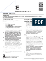 Guide For Taking and Scoring The ECCE Sample Test 1005