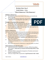 CBSE Class 9 Political Science (Civics) Chapter 1 Notes - What Is Democracy - Why Democracy