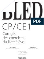 CP/CE1: Corrigés Des Exercices Du Livre Élève