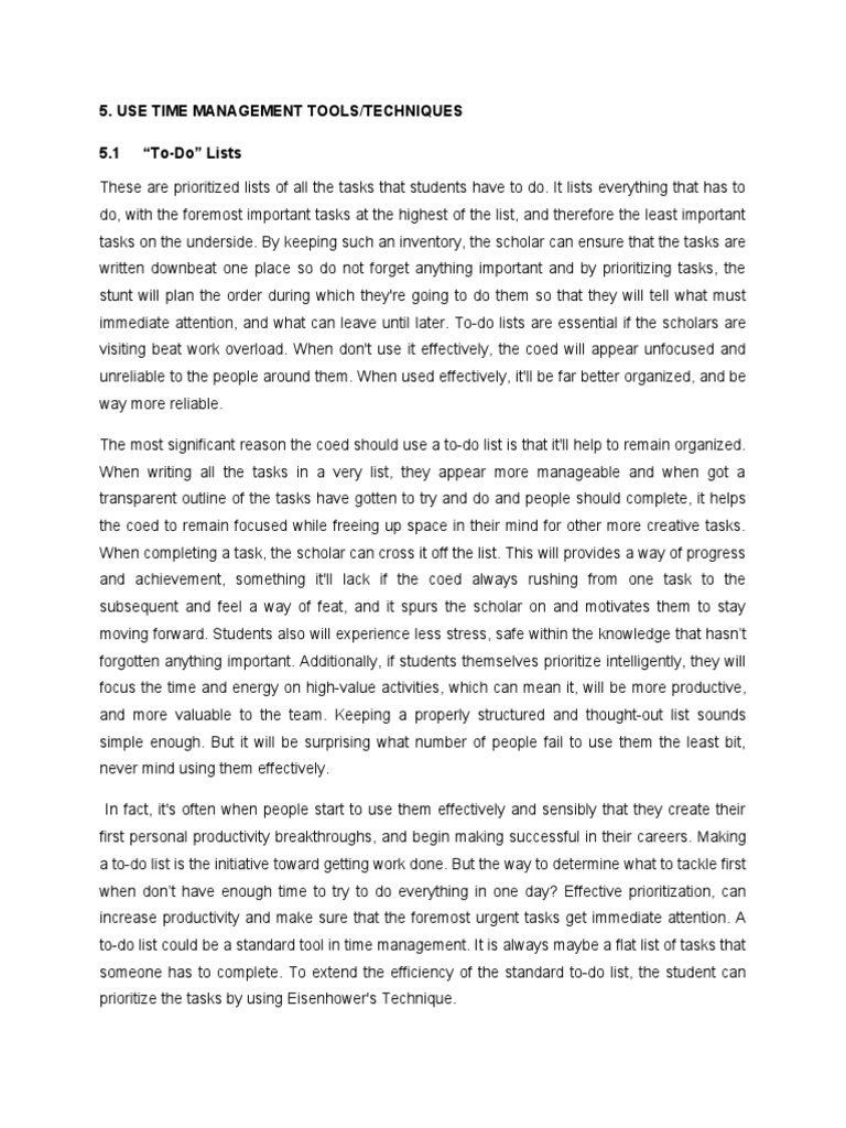 TIME MANAGEMENT TECHNIQUES PDF visual data 6