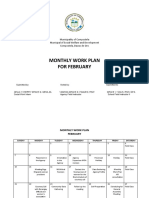 Monthly Work Plan For February