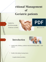 Nutritional Management of Geriatric Patients