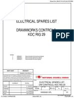 Electrical Spares List, DW Controls, KDC Rig 29