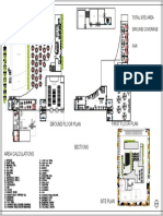 Architectural floor plans and area calculations