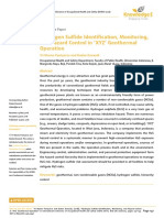 Hydrogen Sulfide Identification, Monitoring, and Hazard Control in XYZ' Geothermal Operation