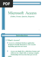 Lecture 5 MS-Access Tables Forms Queries Reports