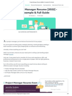 Project Manager Resume (2022) - Example & Full Guide