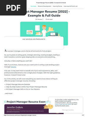 Project Manager Resume [2022] - Example & Full Guide