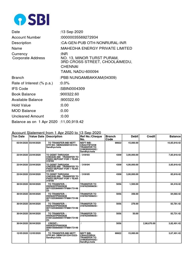 TXN Date Value Date Description Ref No./Cheque No. Branch Code Debit ...