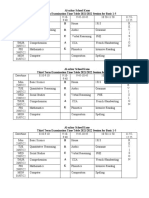 Third Term Examination Time Table