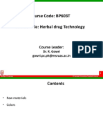 Course Code: BP603T Course Title: Herbal Drug Technology