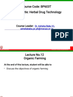 BP603T - 12 Organic Farming