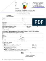 Formulaire de Demande de Nouveaux Passeports