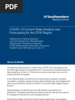 COVID-19 Current State Analysis and Forecasting For The DFW Region