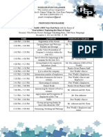 Arjay Allanigui - Proposed Program and Time Table