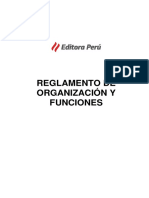 Reglamento de Organización Y Funciones