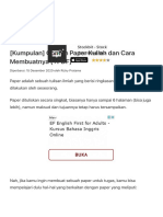 (Kumpulan) Contoh Paper Kuliah Dan Cara Membuatnya (+PDF)