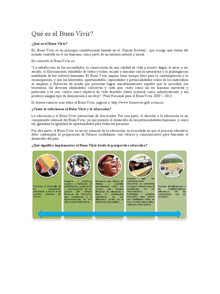 Qué Es El Buen Vivir | PDF