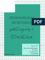 Cronograma Portugues e Literatura