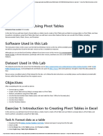 Hands-On Lab 7 - Using Pivot Tables