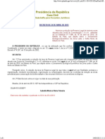 Decreto Federal de 24 de Abril de 2013 - REDUÇÃO DE RESERVA LEGAL - REGULARIZAÇÃO