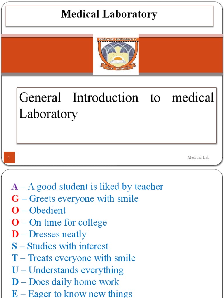 General Introduction To Medical Laboratory PDF Analytical Chemistry Medical Laboratory
