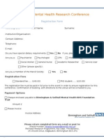 West Midlands Perinatal Research Conference Registration Form