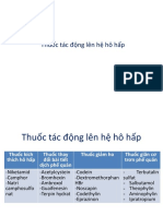 Thuốc TĐ lên hệ hô hấp