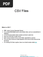 CSV Files