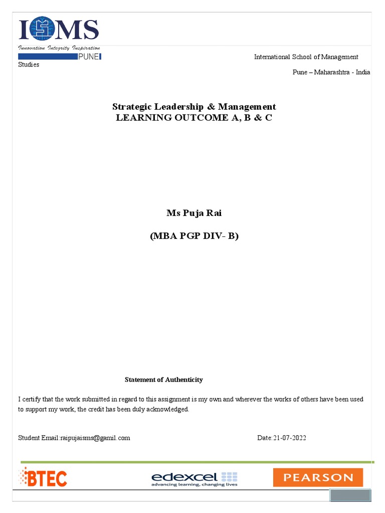 Strategic Leadership Insights | PDF | Leadership | Strategic Management