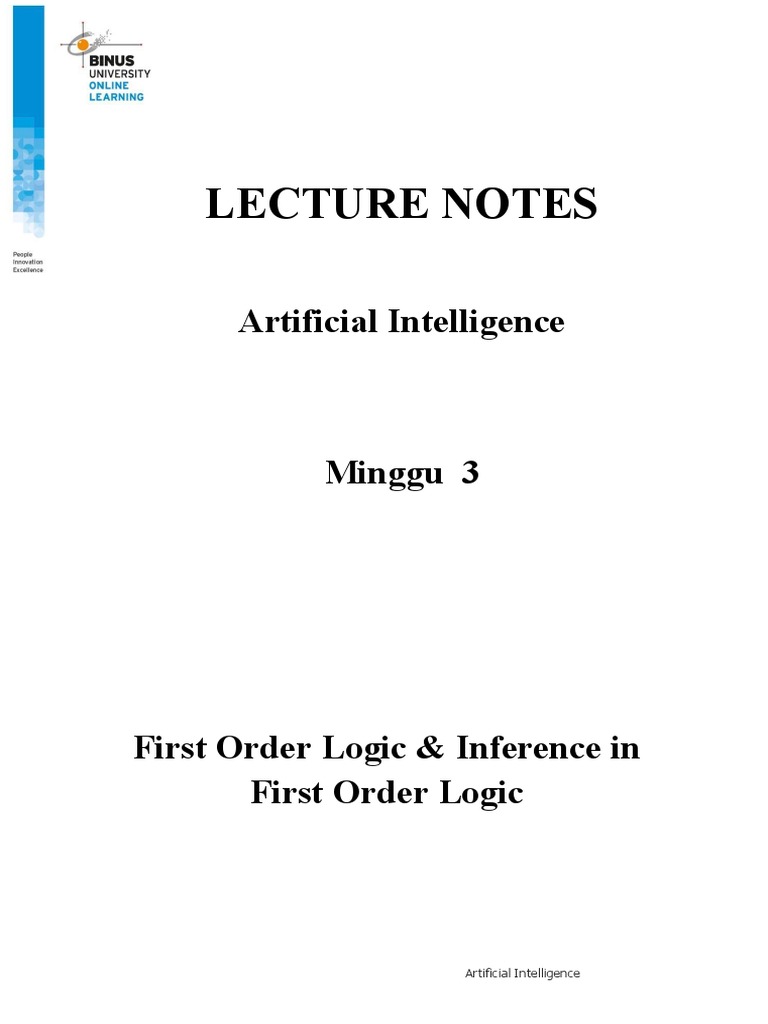 3 - First Order Logic | PDF | Metode & Bahan Ajar