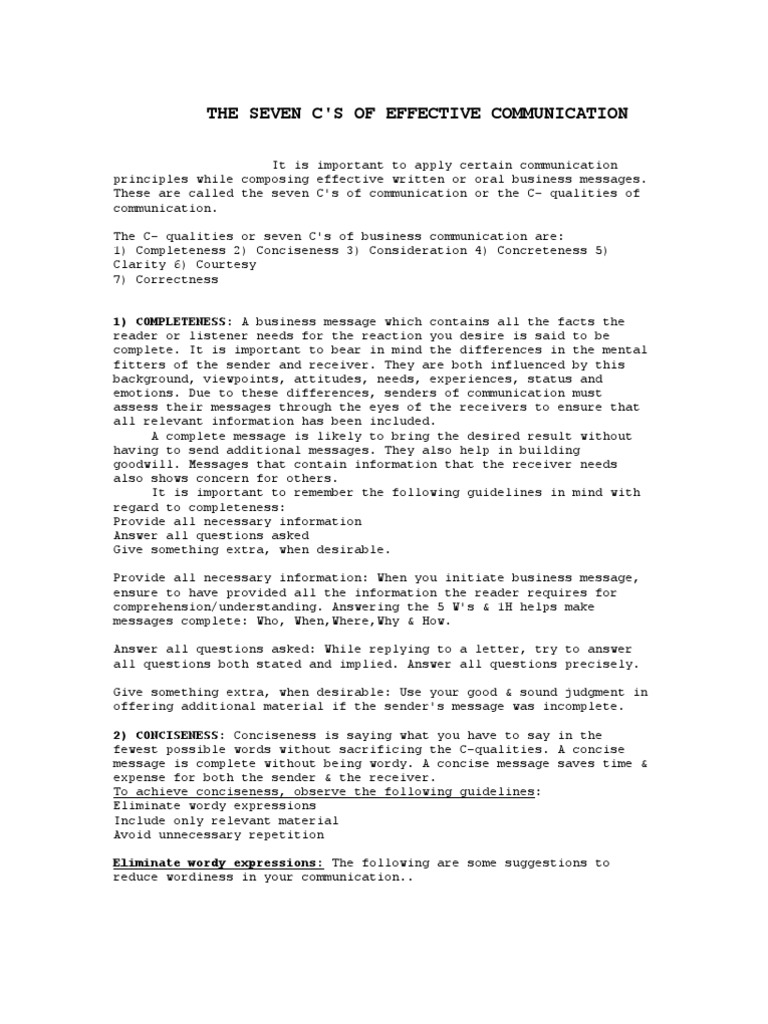 worksheet Eliminating Wordiness Worksheet the seven c sentence linguistics communication