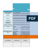 Matriz de Planificación Poa 2022 Dde