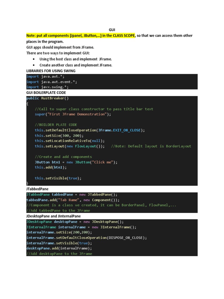 Java Gui | Download Free PDF | Thread (Computing) | Process (Computing)
