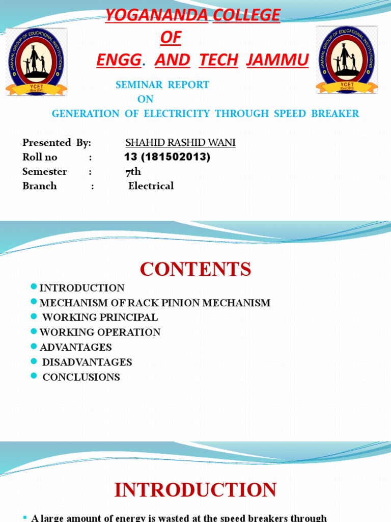 Shahid Rashid Seminar | PDF | Electric Generator | Vehicles