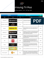 Samsung TV Plus: Channel Descriptions - UK - 14 Apr 2021
