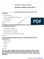 Non Destructive Testing and Evaluation (Ultrasonic-Testing-Level-2 (Set-3) ) Solved MCQs