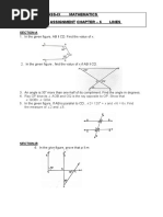 Class-Ix Mathematics Assignment Chapter - 6 Lines AND Angles