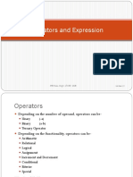 Operators and Expression