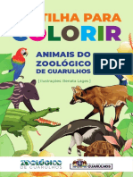 Cartilha A4 Animais Zoo Colorir